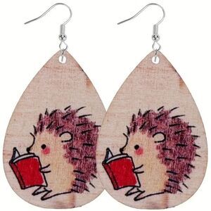 👋 Reading Hedgehog Earrings | Mix And Match 3/$20